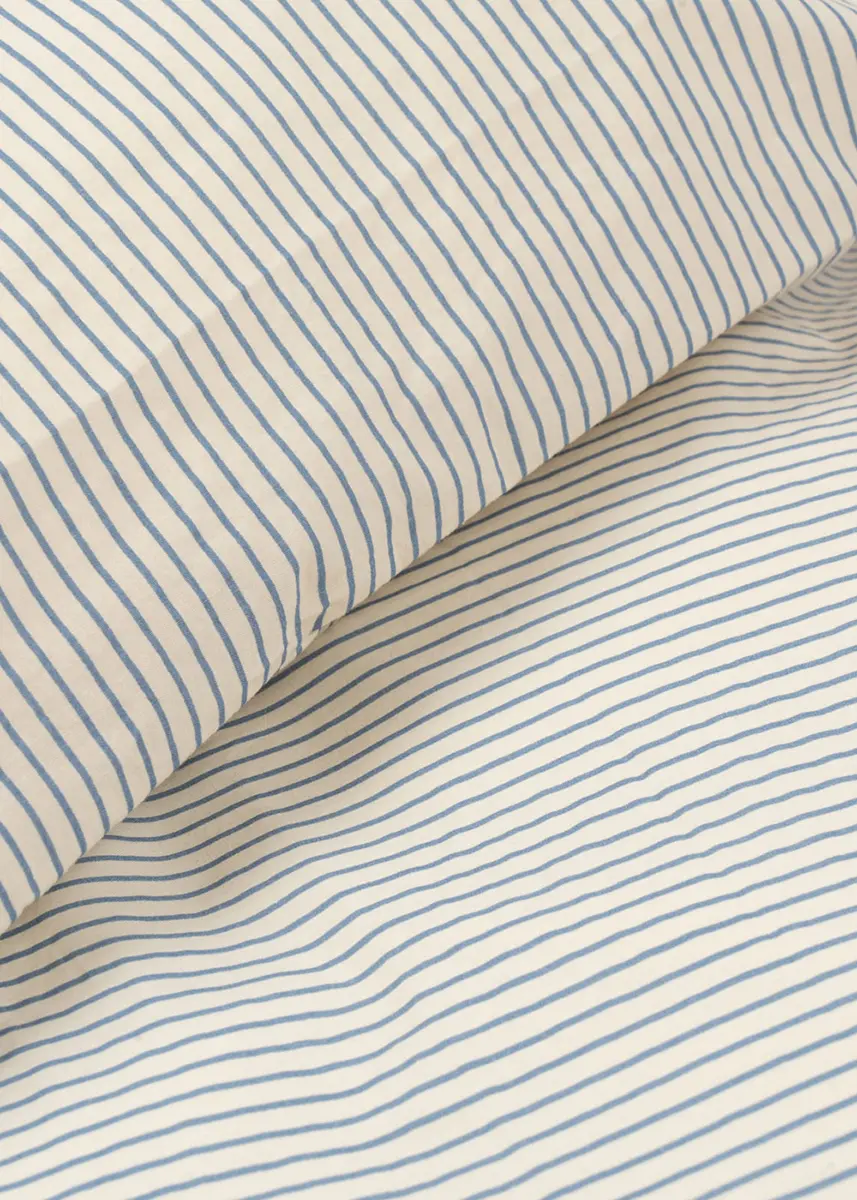 Konges Sløjd Baby-Strandshavet-Bettwäsche „Stripe Blue“, 70x100cm / 40x45cm