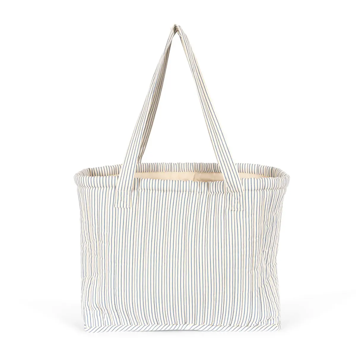 Konges Sløjd gesteppte Stofftasche Molly „Stripe Blue“, großer Shopper