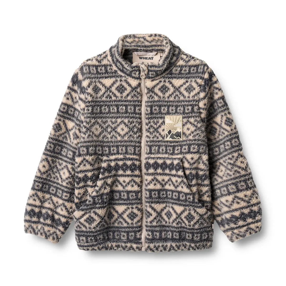 Wheat Fleece Kinderjacke Helge „Warm Sand Jaquard“