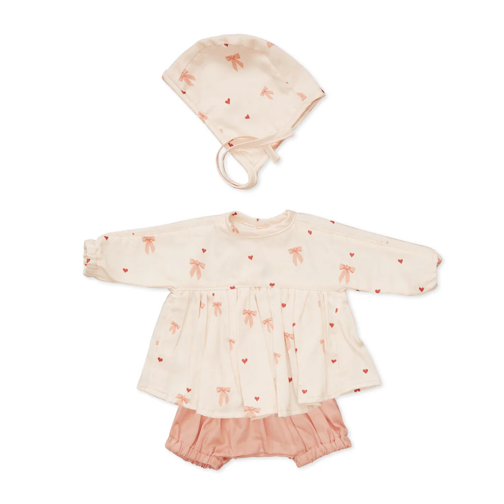 Cam Cam Puppenkleidungs-Set „Bows“, GOTS