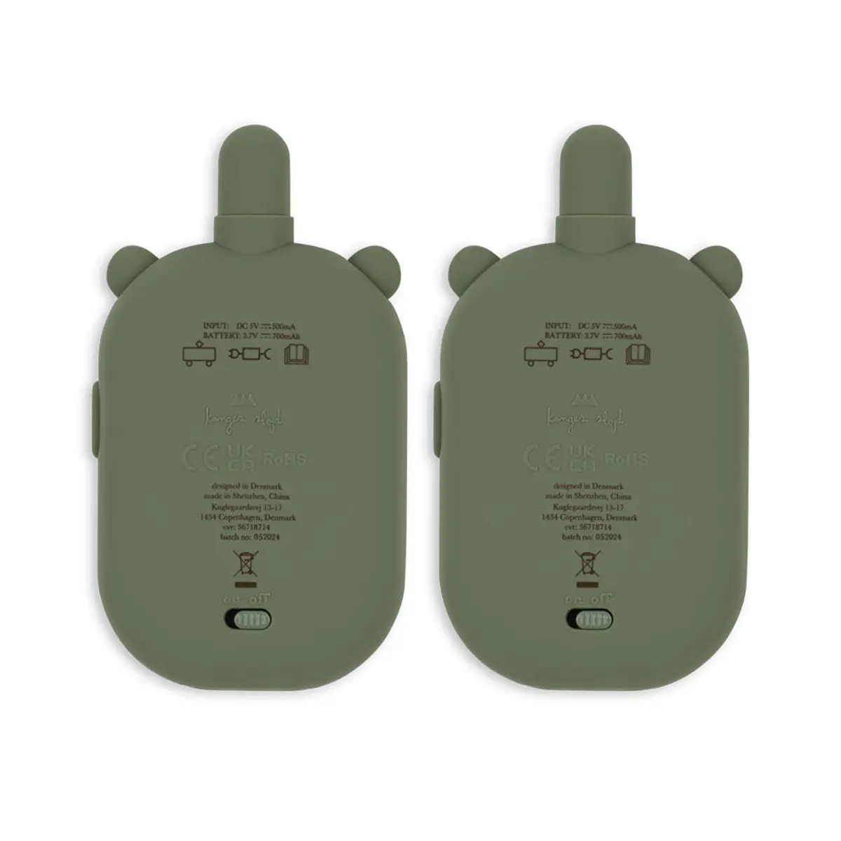 Konges Sløjd Walkie Talkie-Set „Olivine", 12x7x3cm