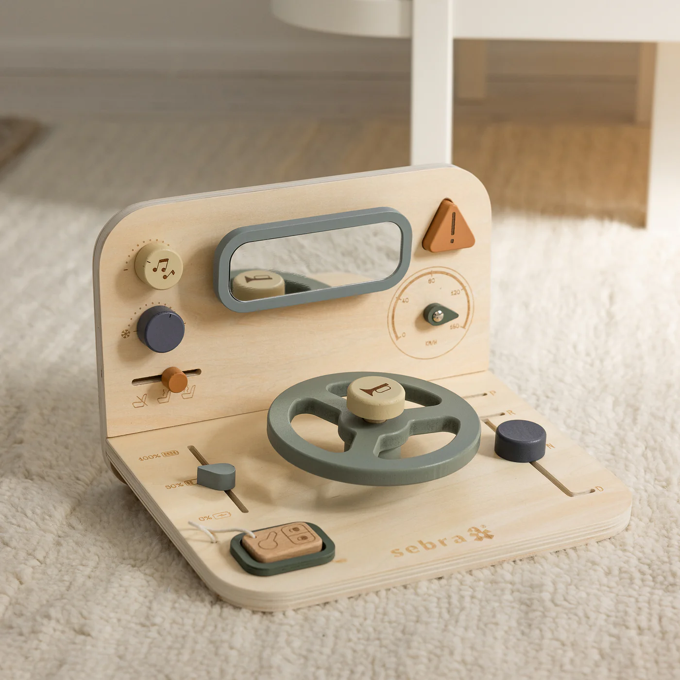 Sebra Aktivitätstafel aus Holz „Auto“, FSC®, 30x20cm