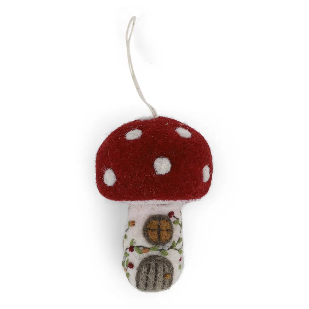 Gry & Sif Weihnachtsbaumschmuck „Pilzhaus“, H10cm
