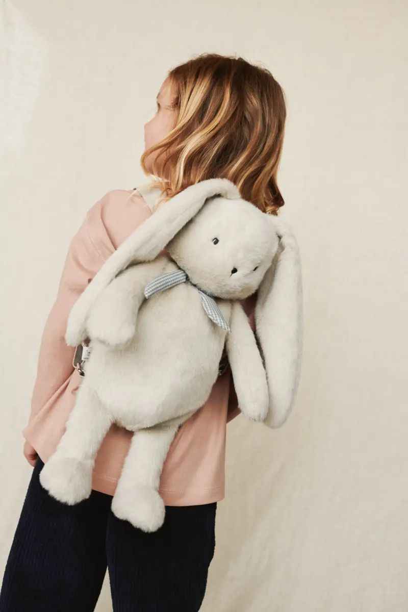 Liewood Plüsch Rucksack Dayana „Hase Nebelgrau“ für Kita bis Vorschule