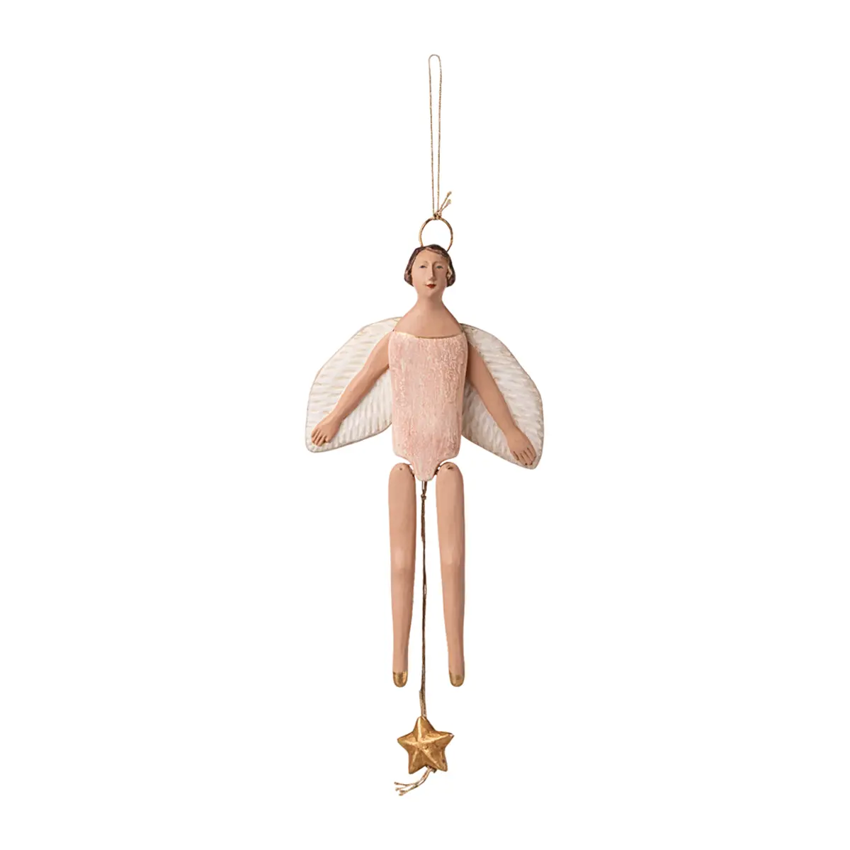 Maileg Engel Hampelmann mit Heiligenschein, Medium - Rose, H26cm