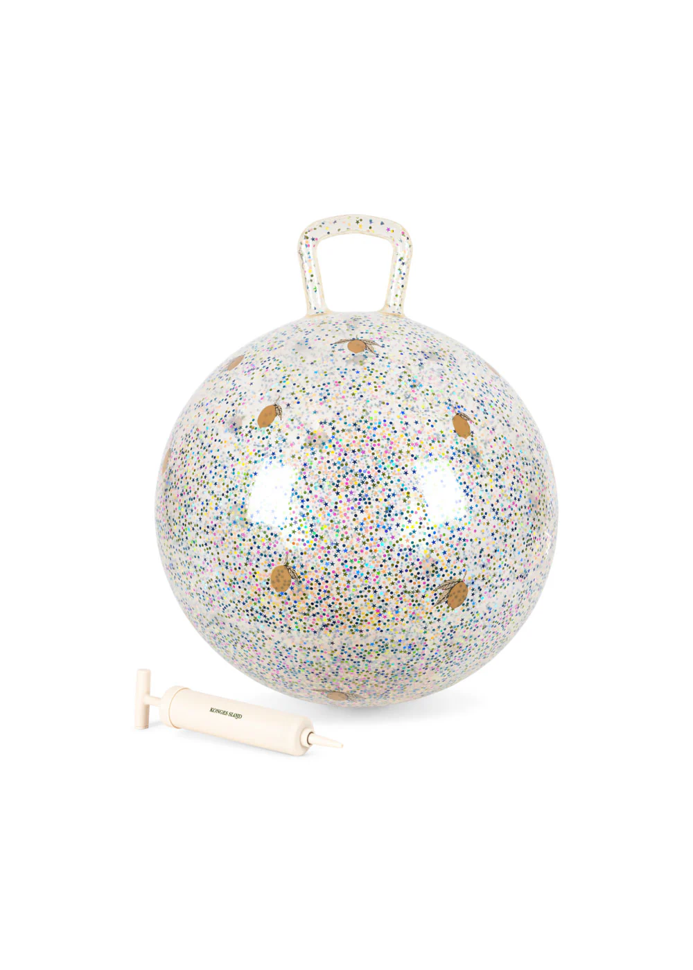 Konges Sløjd Hüpfball „Glitzer / Lemon“, Ø50cm