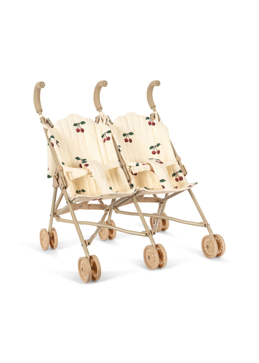 Konges Sløjd Zwillings-Puppen-Buggy „Ma grande cerise“