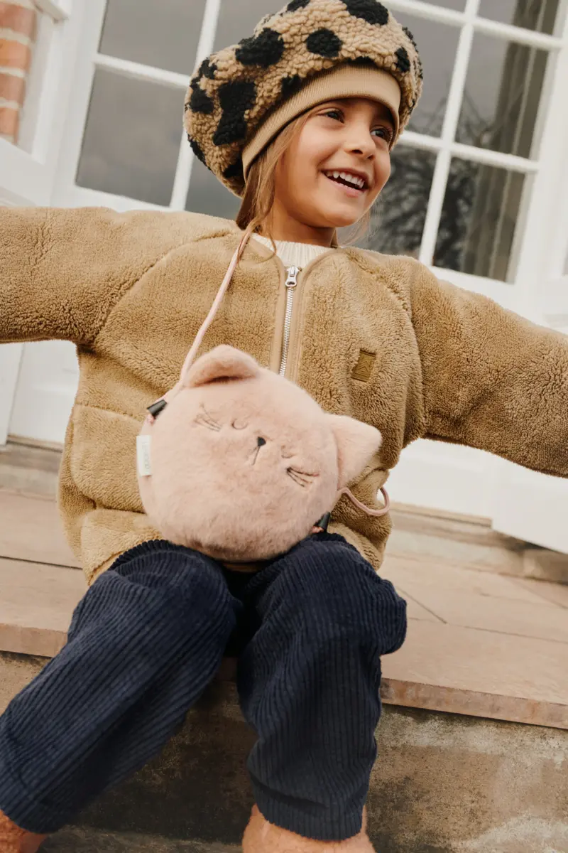Liewood Kinder-Fleece-Barett Poplar „Mega leo / Oat mix“ Gr. 1-10 Jahre – Bild 4