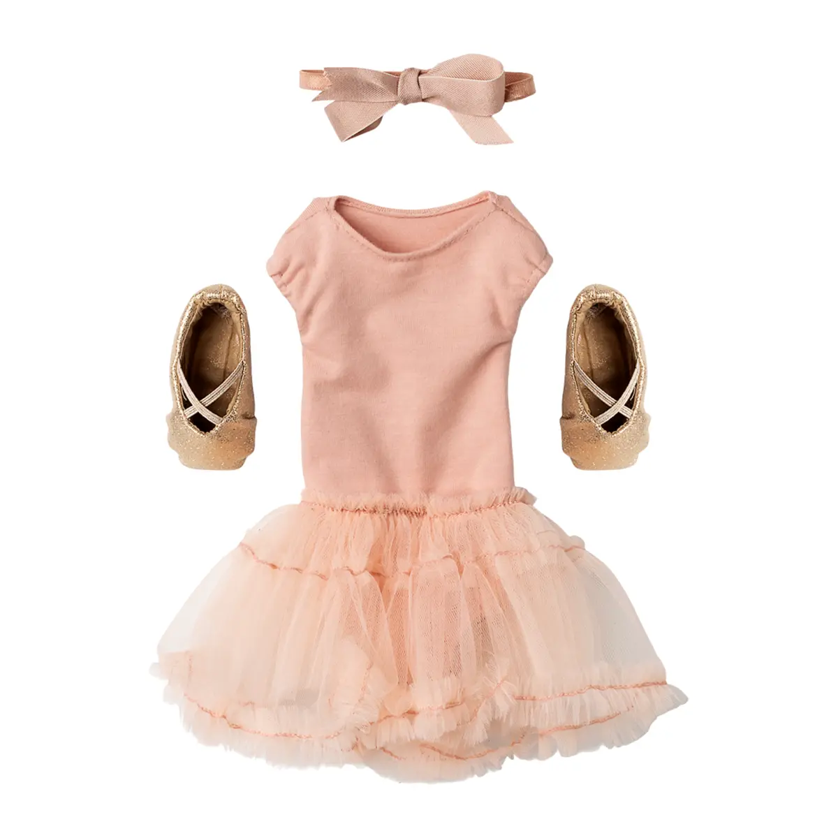 Maileg Puppenkleidungs-Set Ballettanzug und Rock, rosa, für Hasen (Größe 3)