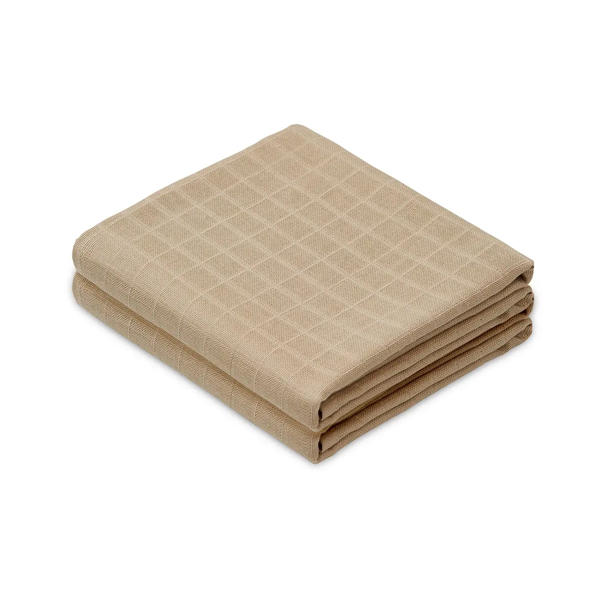 Cam Cam Mulltuch „Latte“, 2er-Set, GOTS, 70x70cm