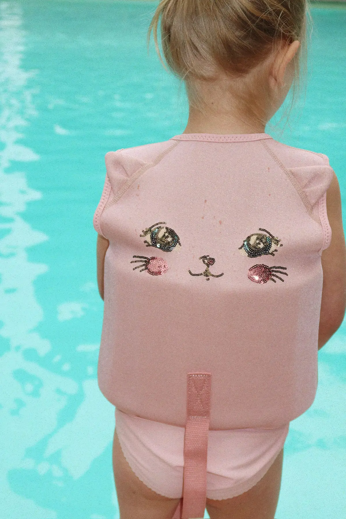 Konges Sløjd Kinder-Schwimmweste Kitty „Powder Pink“, Neopren