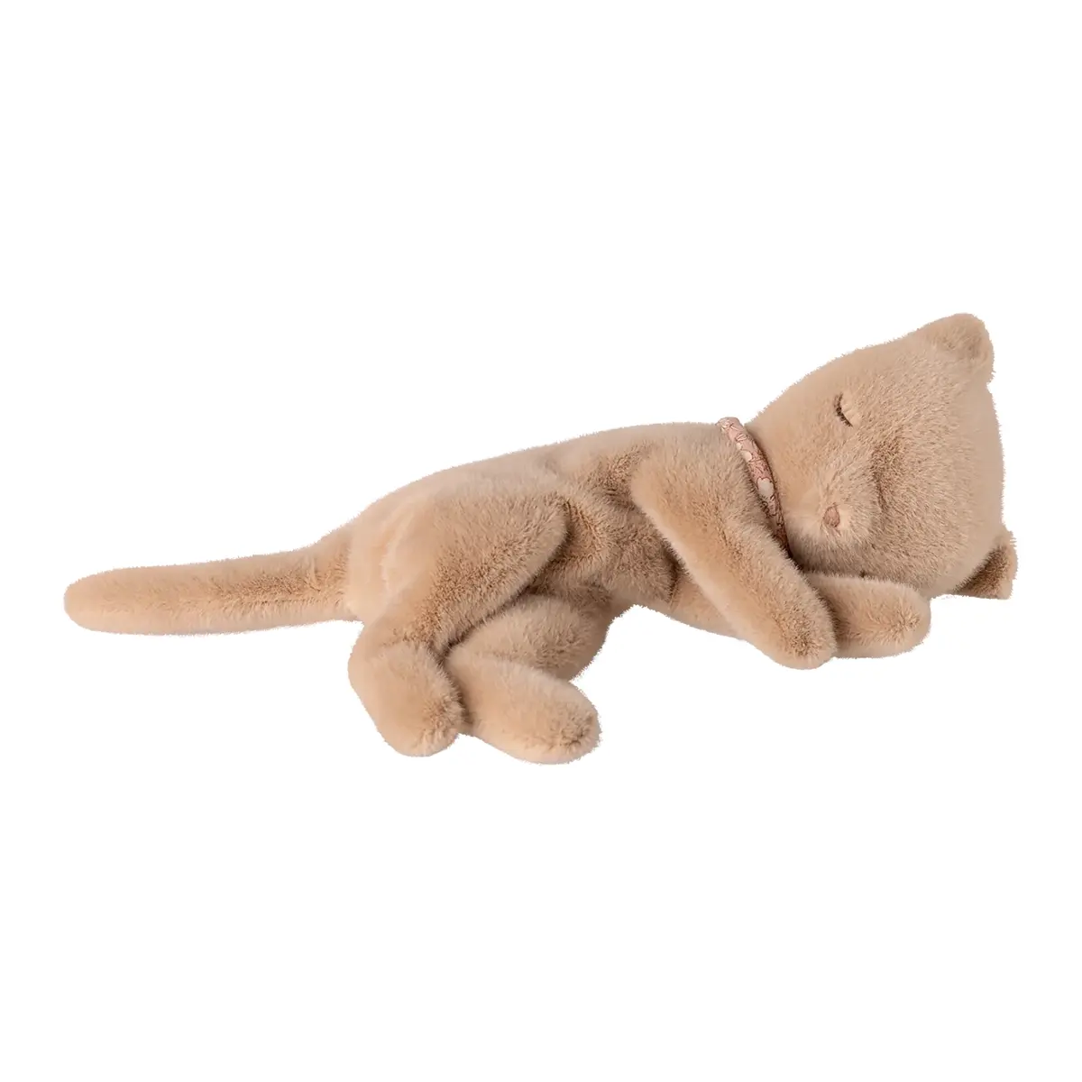 Maileg Kuscheltier schlafendes Kätzchen, Plüsch, Peach, 35cm