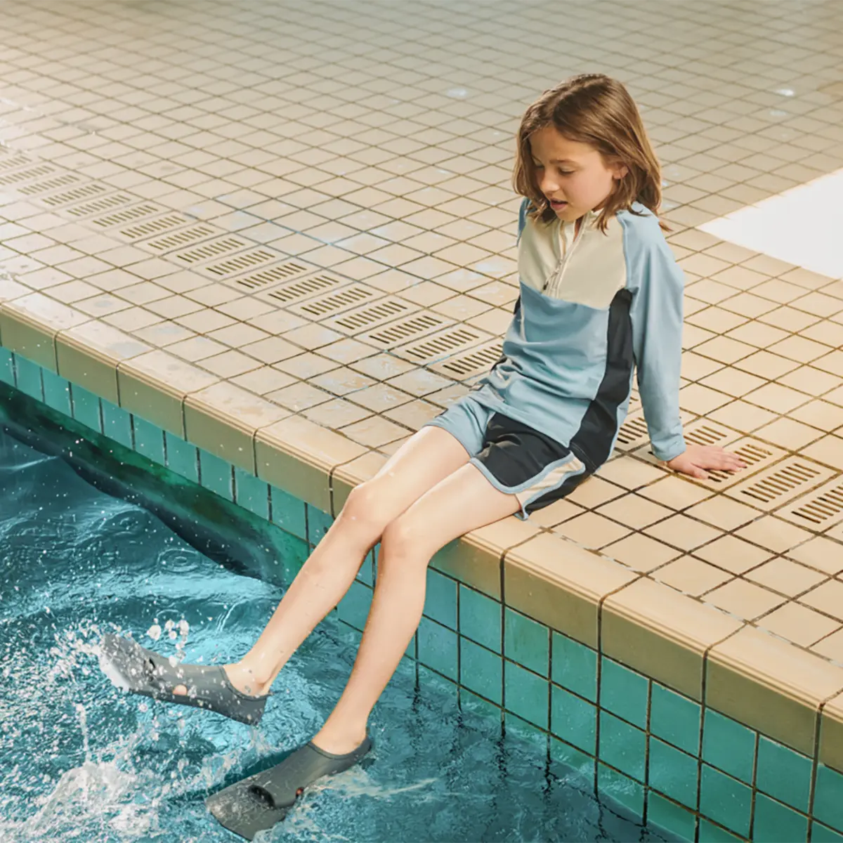 Liewood Finny Kinder-Badeshorts „Beach blue mix“