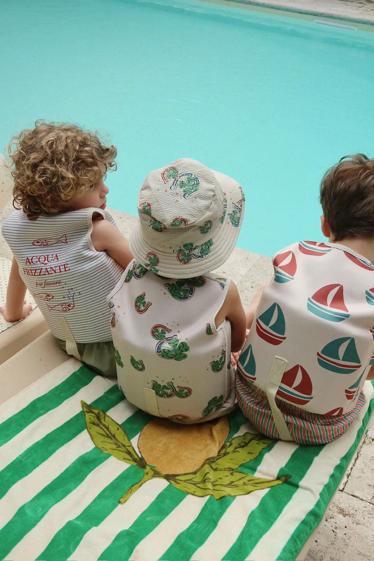 DELISTED Konges Sløjd Kinder-Schwimmweste Ellis „Stripe Blue“, Neopren – Bild 7