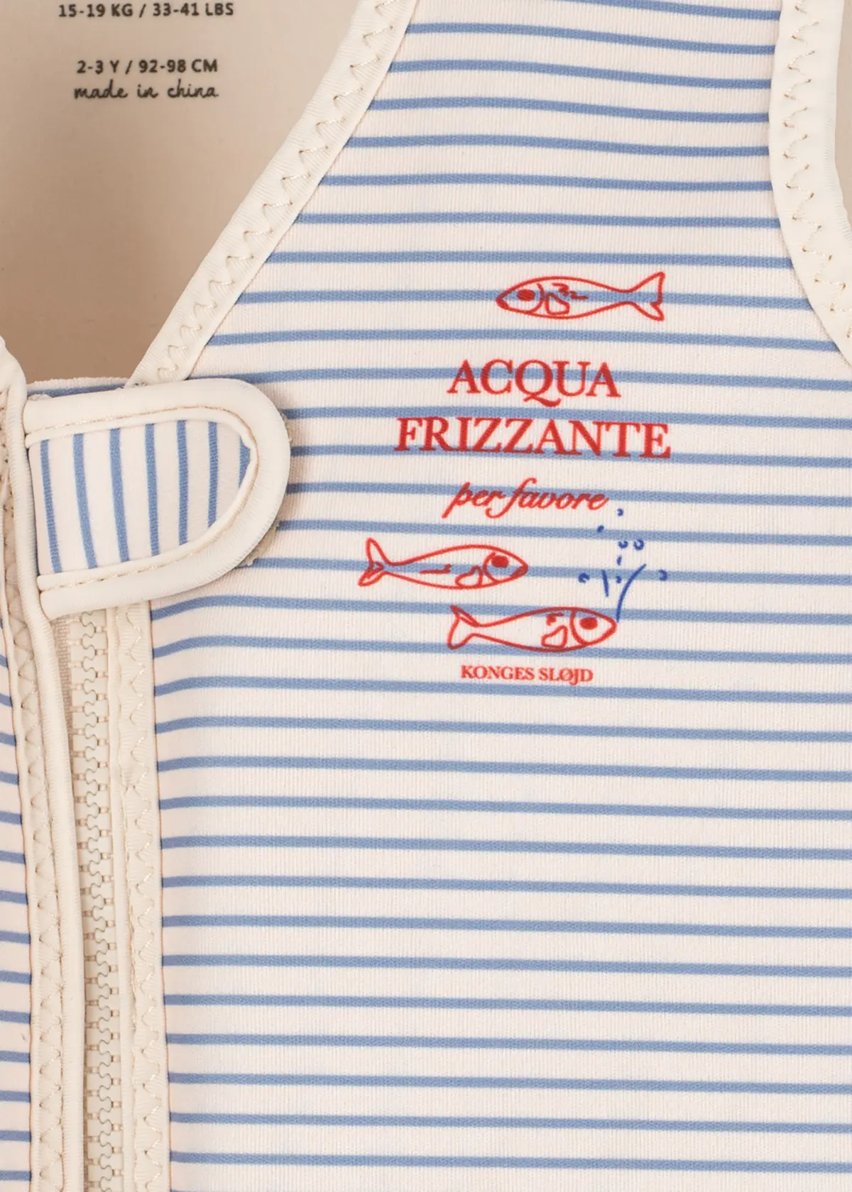 DELISTED Konges Sløjd Kinder-Schwimmweste Ellis „Stripe Blue“, Neopren – Bild 5