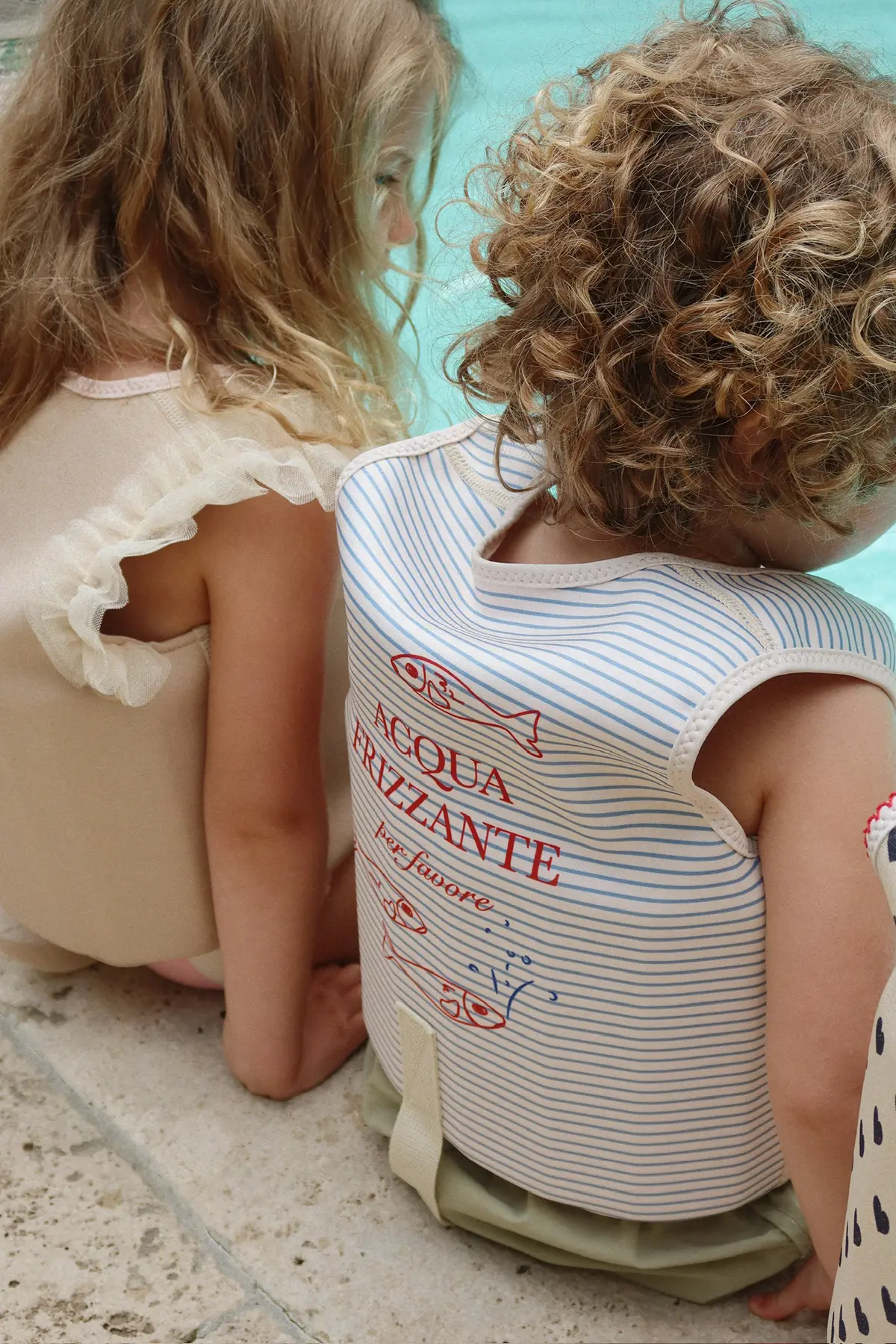 DELISTED Konges Sløjd Kinder-Schwimmweste Ellis „Stripe Blue“, Neopren – Bild 2