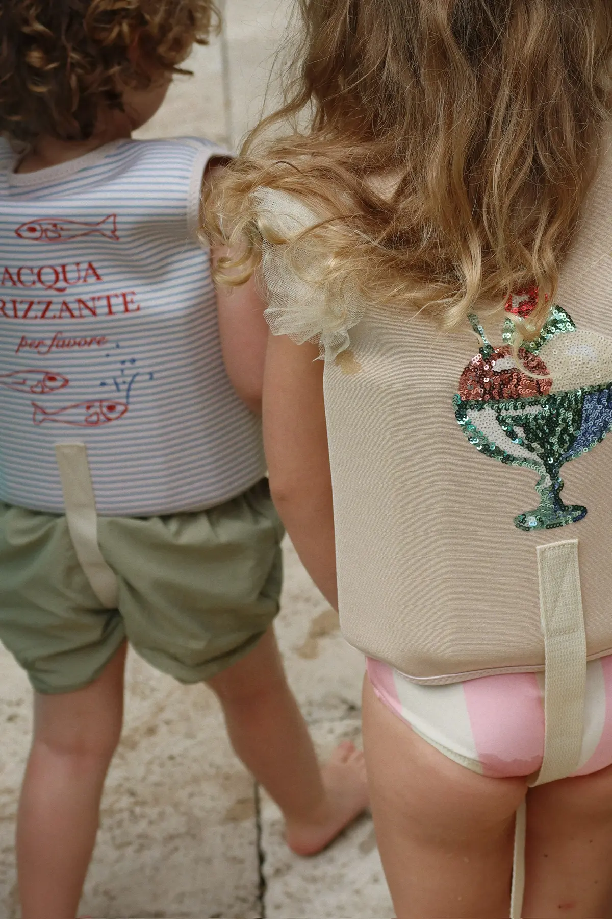 DELISTED Konges Sløjd Kinder-Schwimmweste Ellis „Stripe Blue“, Neopren – Bild 11