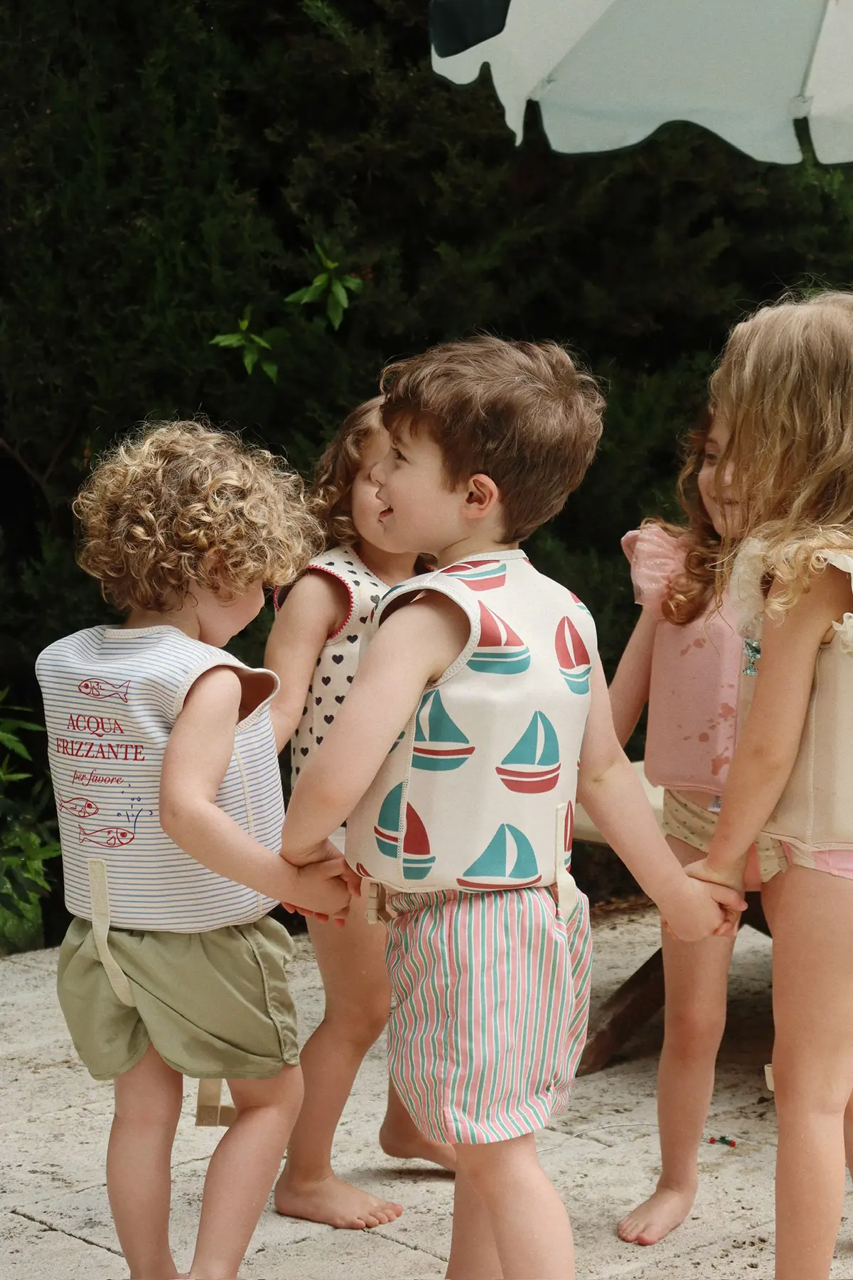 DELISTED Konges Sløjd Kinder-Schwimmweste Ellis „Stripe Blue“, Neopren – Bild 10