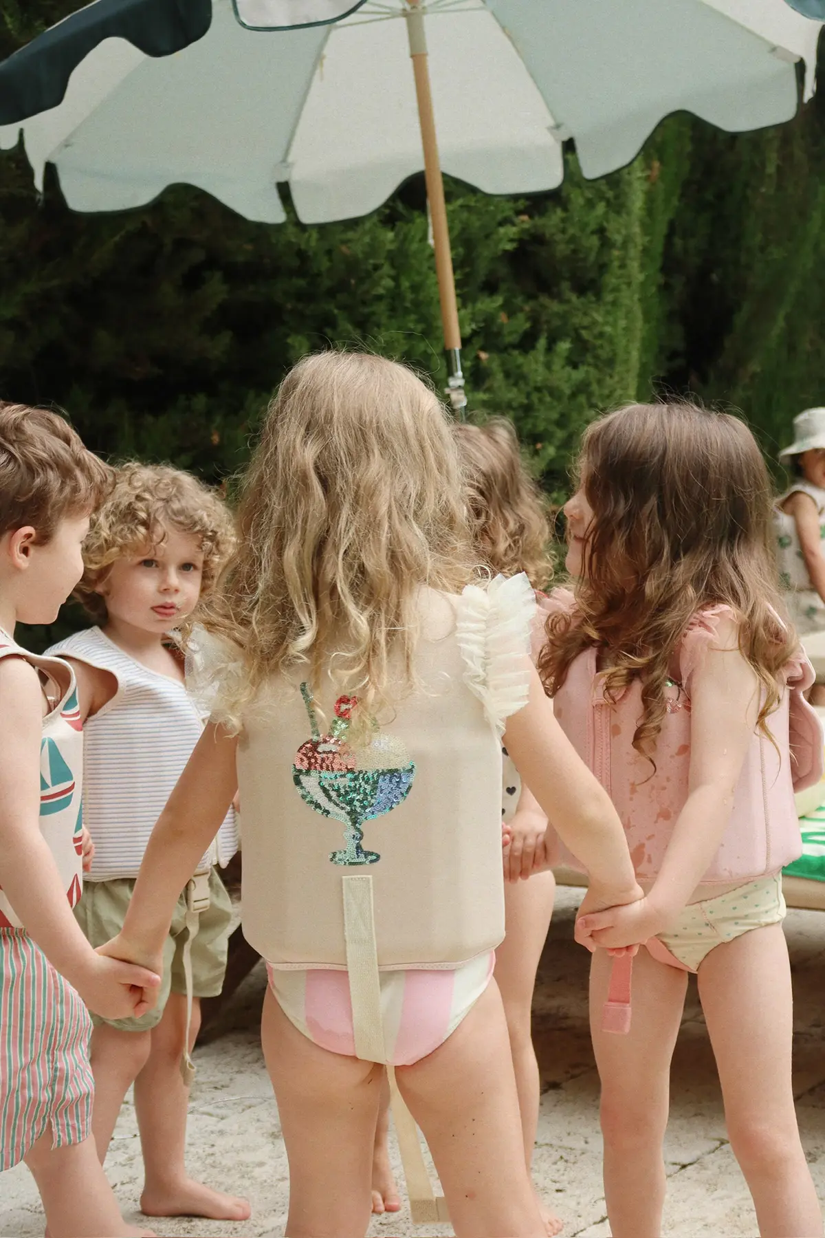 DELISTED Konges Sløjd Kinder-Schwimmweste Ellis „Stripe Blue“, Neopren – Bild 9