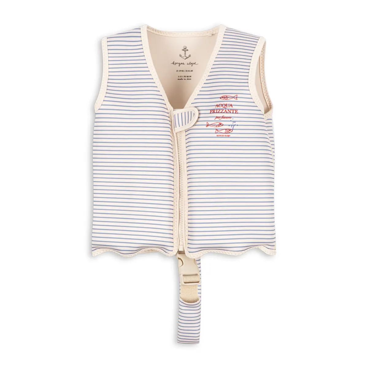 Konges Sløjd Kinder-Schwimmweste Ellis „Stripe Blue“, Neopren