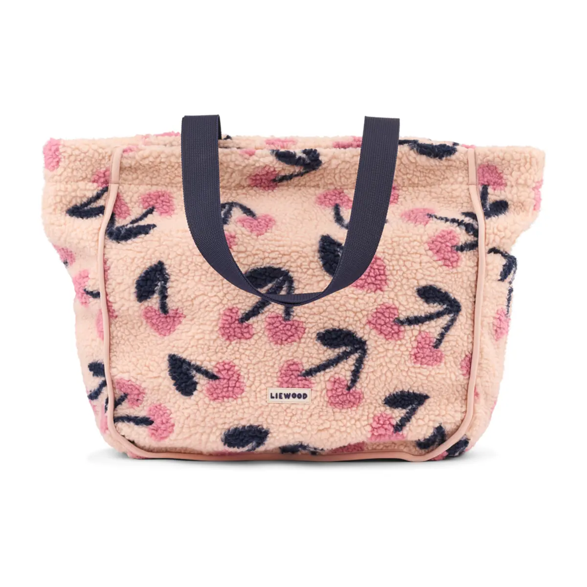 Liewood Fleece-Tragetasche Reed „Mega Cherry heart / Rosey“