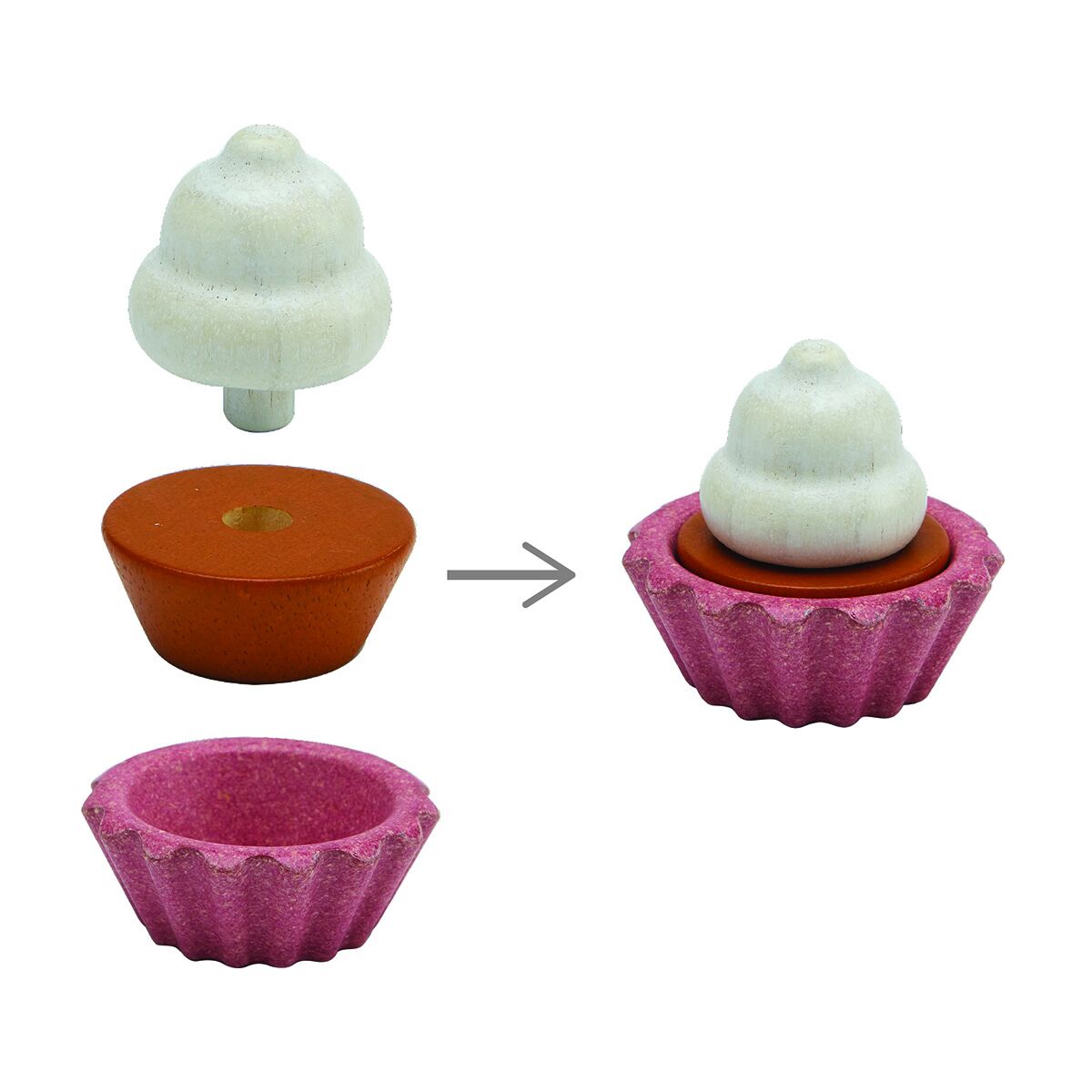 PlanToys Cupcakes Backset für Kinder 6