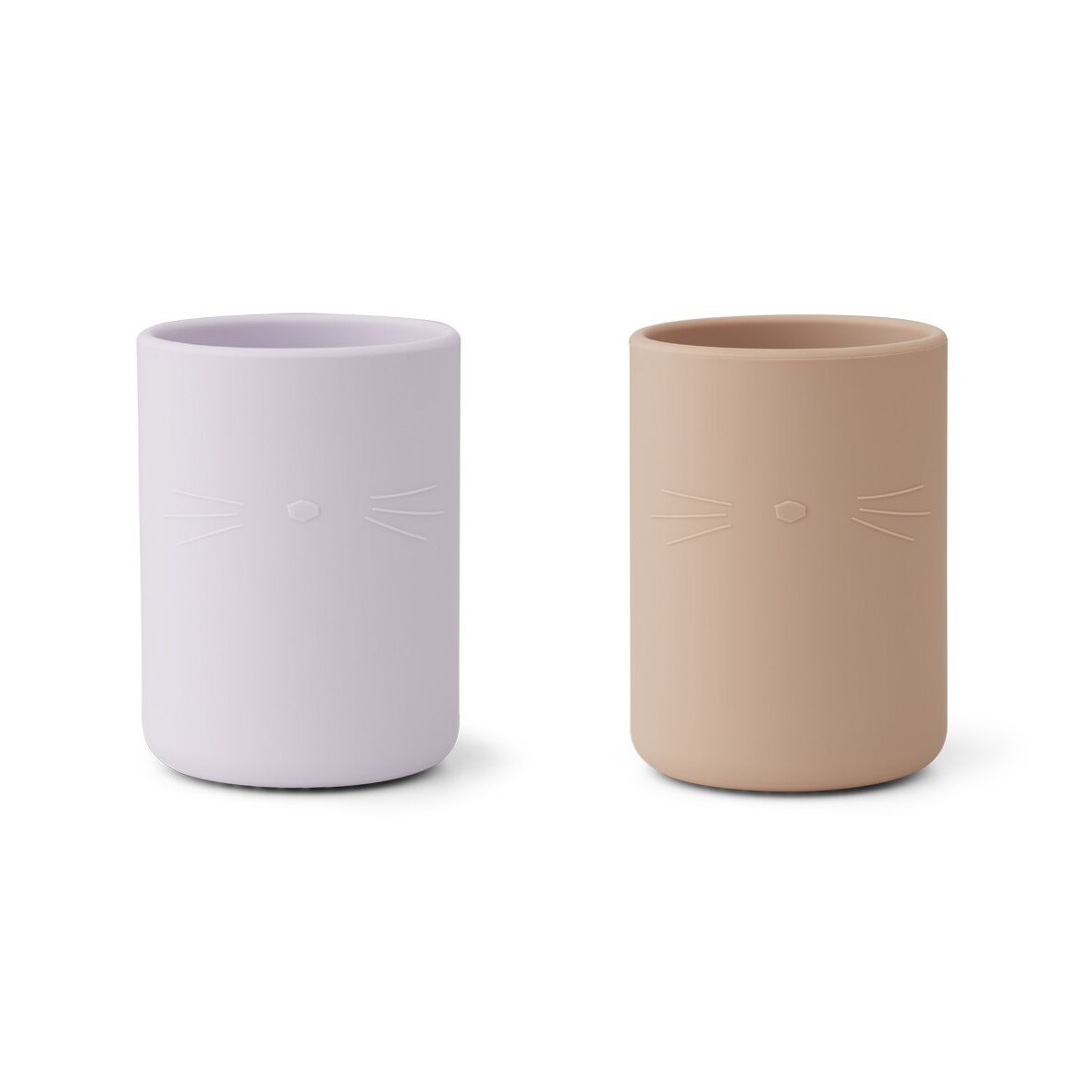 Liewood Ethan Becher „Cat light lavender rose mix“ aus Silikon, 2er-Set 01
