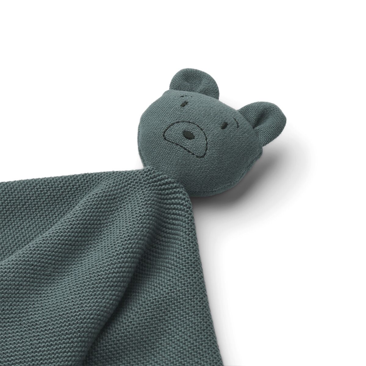 Liewood Milo Schmusetuch „Mr. Bear whale blue“, gestrickt 02