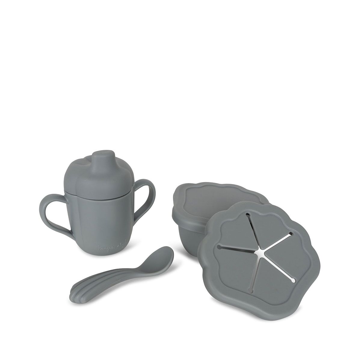 Konges Sløjd Silikon-Geschirrset „Muschel / Light Blue“ – Bild 2