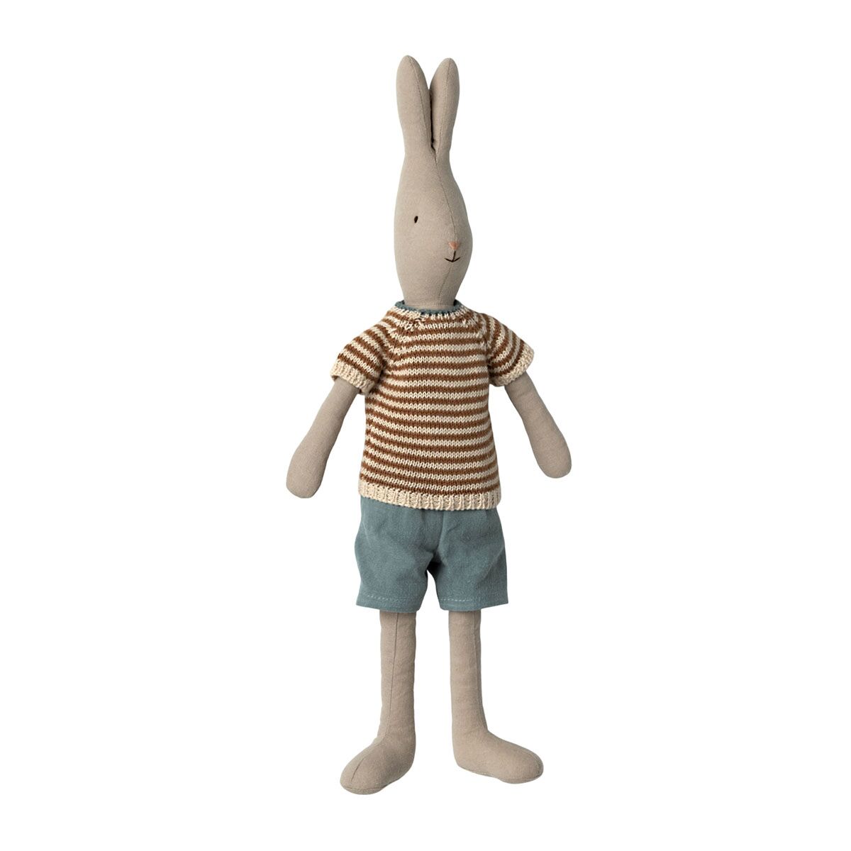 Maileg Kanninchen mit Strickhemd und Shorts, Gr. 3 - 47cm
