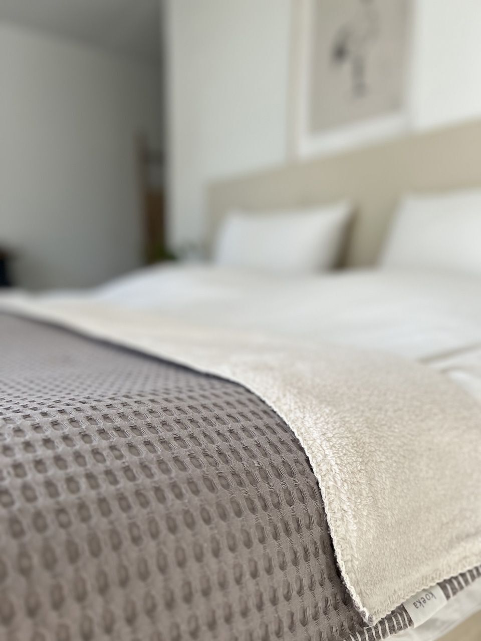 koeka Decke Oslo clay / pebble, 140x200cm – Bild 4