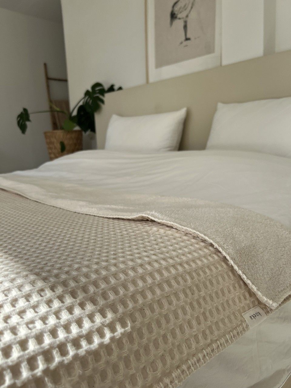 koeka Decke Oslo natural / pebble, ungebleicht und ungefärbt, 140x200cm – Bild 6