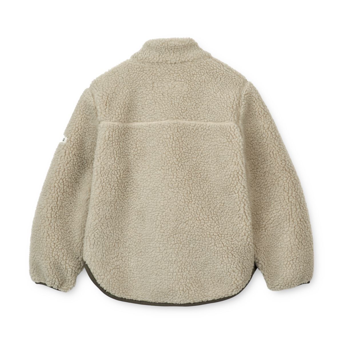 DELISTED Liewood Nolan Sherpa Jacke für Kinder „Nebelgrau / Army brown“, Gr. 116 – Bild 2