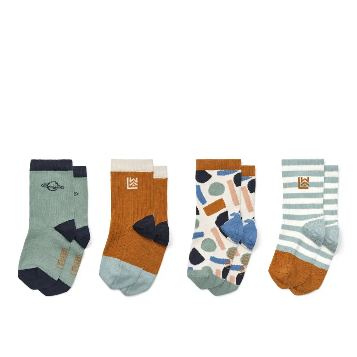 Liewood Silas Kindersocken „Horses / Dark rosetta mix“