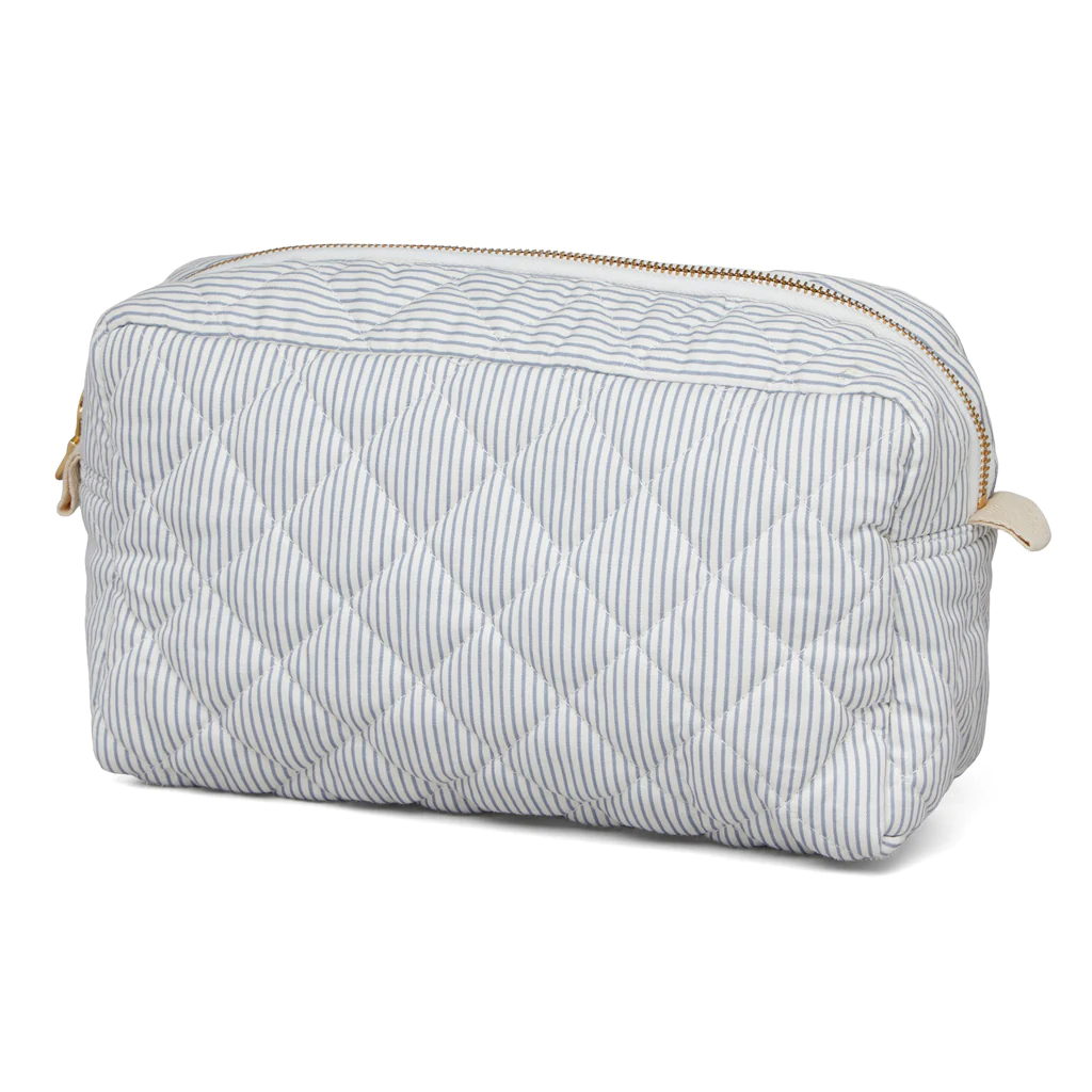 Cam Cam Kosmetiktasche „Classic Stripes Blue / Praline“, OCS, 27x16x12cm – Bild 2