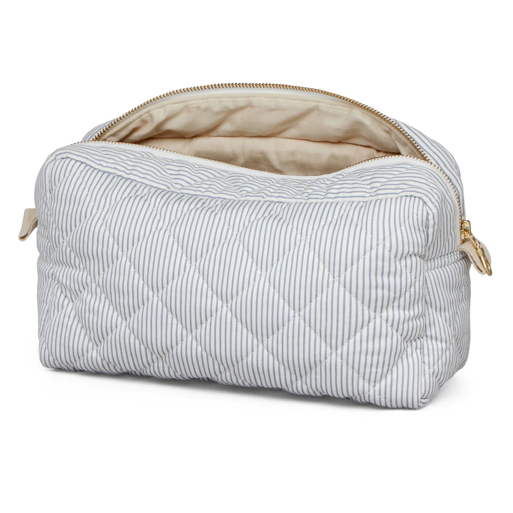 Cam Cam Kosmetiktasche „Classic Stripes Blue / Praline“