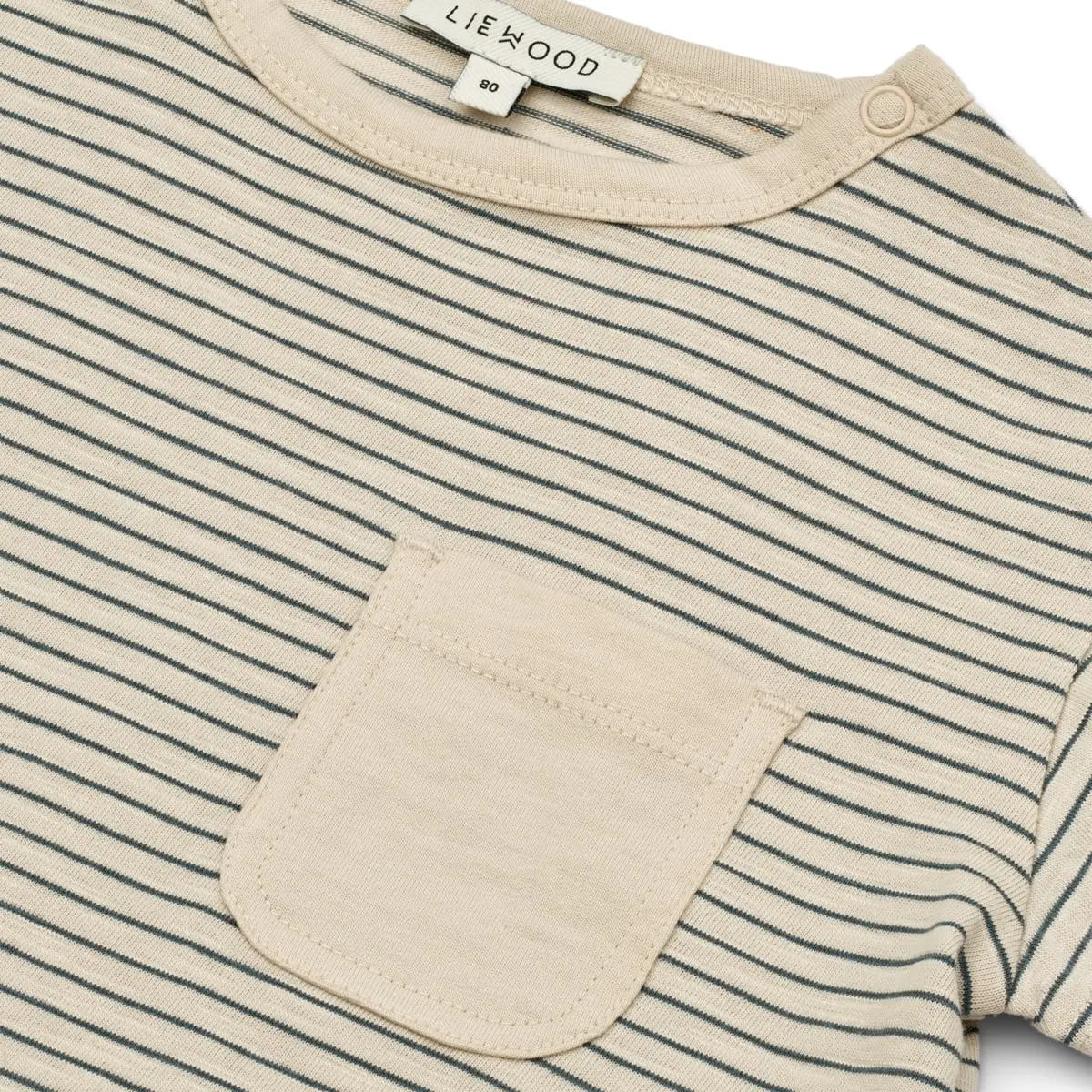 Liewood Dodoma Baby-T-Shirt „Whale blue / Sandy“