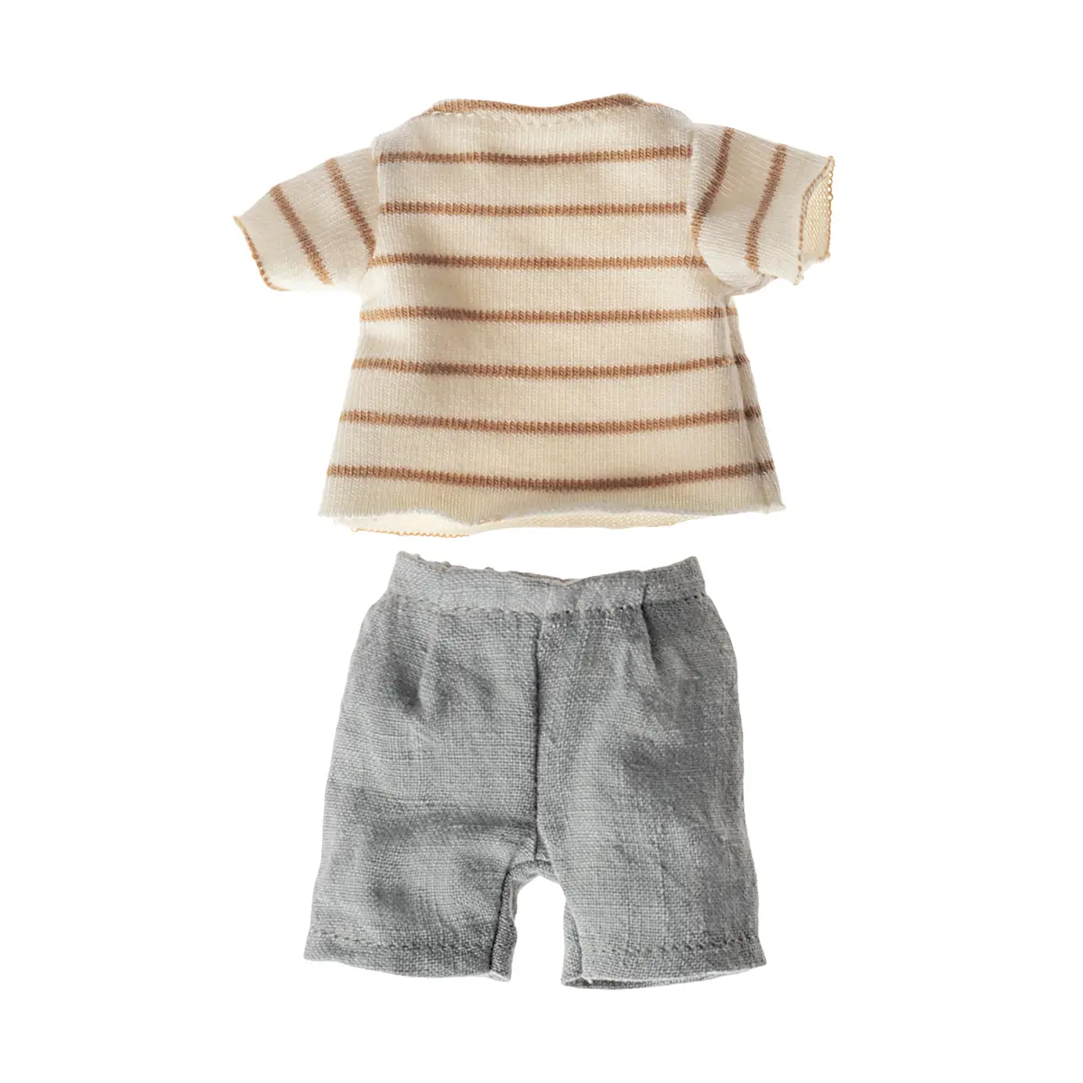 Maileg Puppenkleiduns-Set „gestreiftes Shirt und Shorts“ für Hasen (Größe 1)