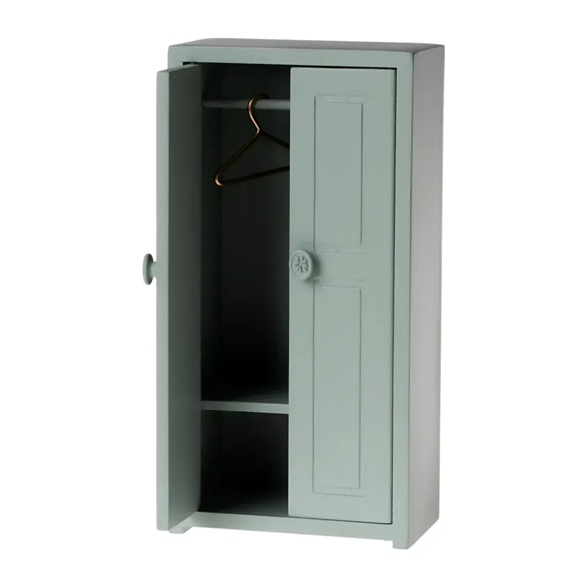 Maileg Kleiderschrank aus Holz, Maus, hellblau
