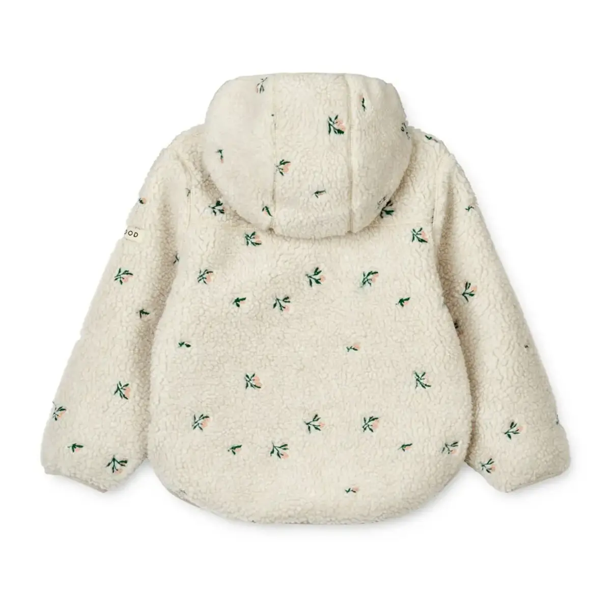 Liewood Mara Sherpa Jacke mit Kapuze „Peach / Sandy Embroidery“