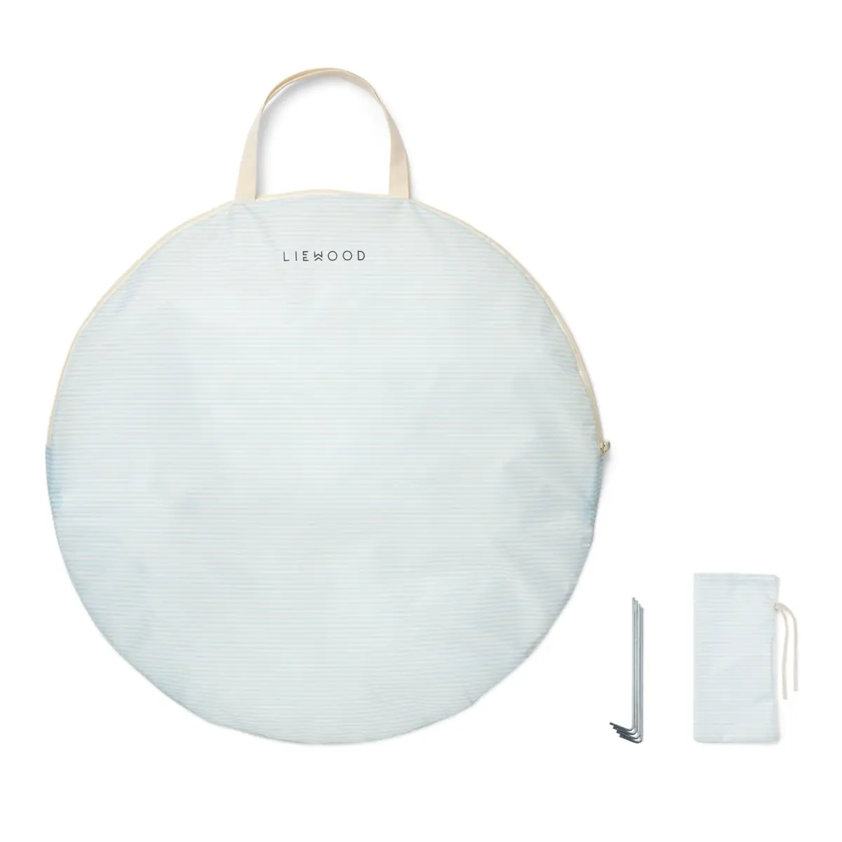 Liewood Pop-Up UV-Strandzelt Cassie „Pure sky : Creme“, Strandmuschel, UV-Schutz 40+