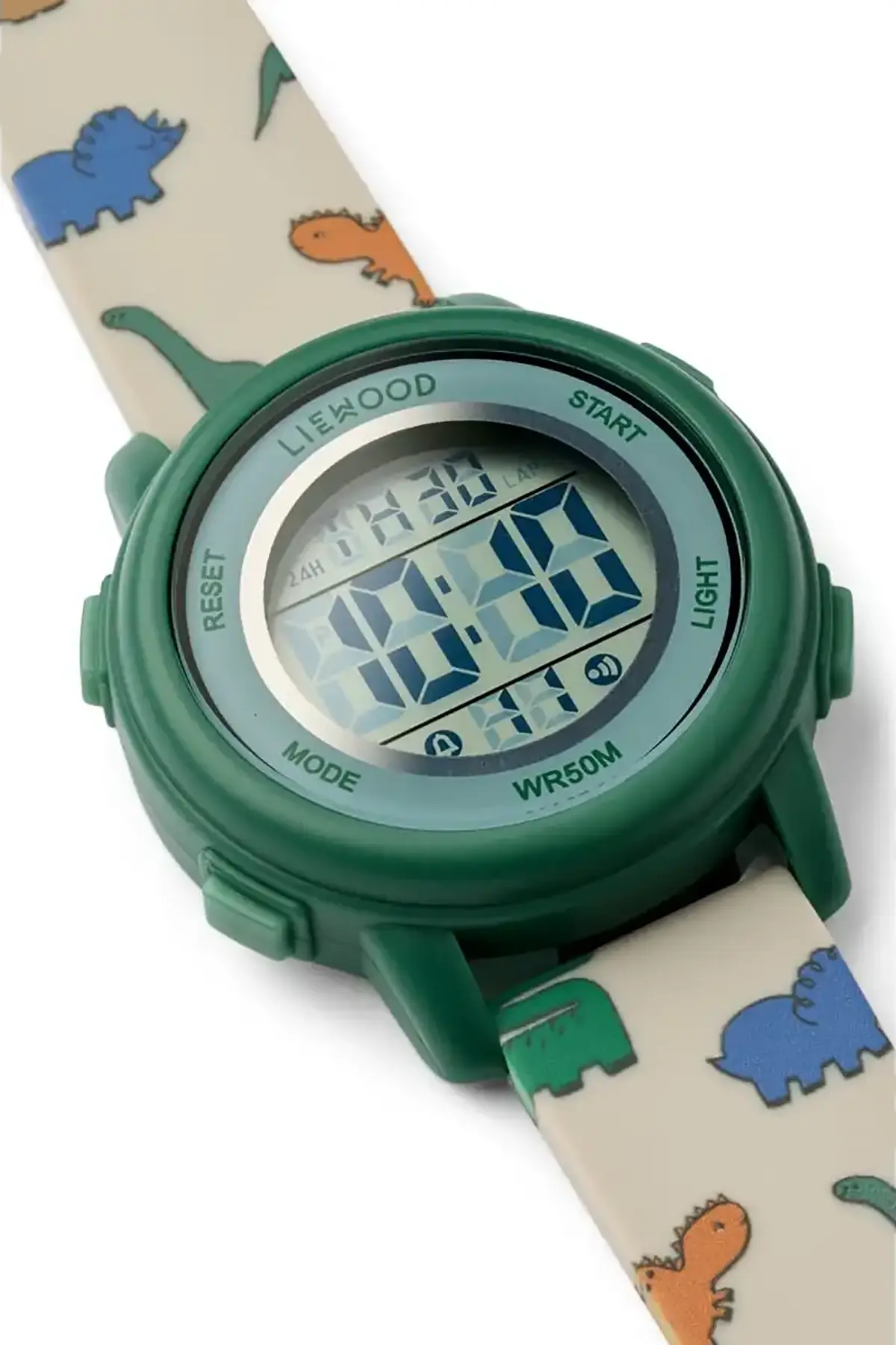 Liewood Kinder-Armbanduhr Sussi „Dinos / Nebelgrau“