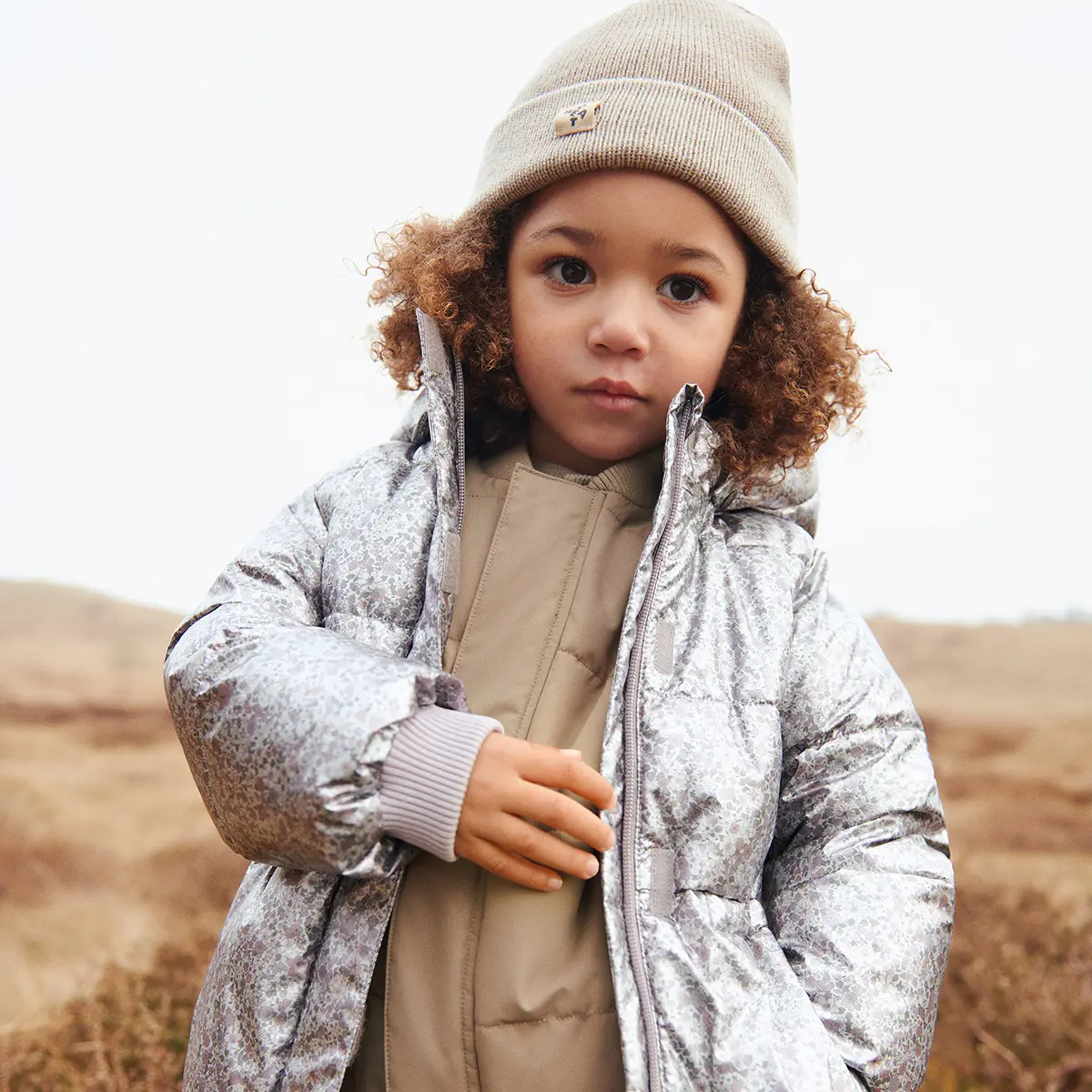 Wheat Puffer Mantel Eli „Silver Flower Madow“