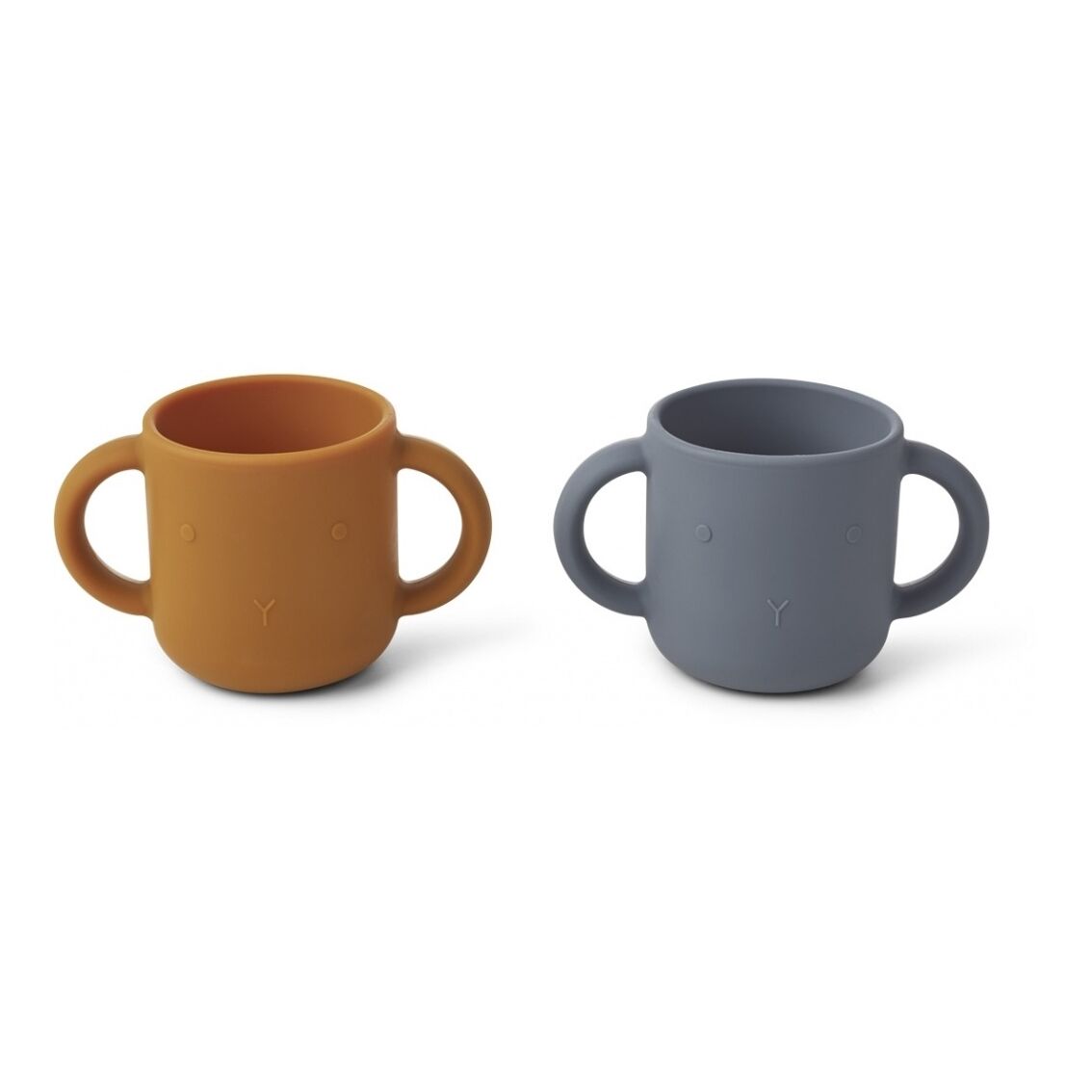 Liewood Gene Silikon Becher „Rabbit blue wave“, 2er Pack