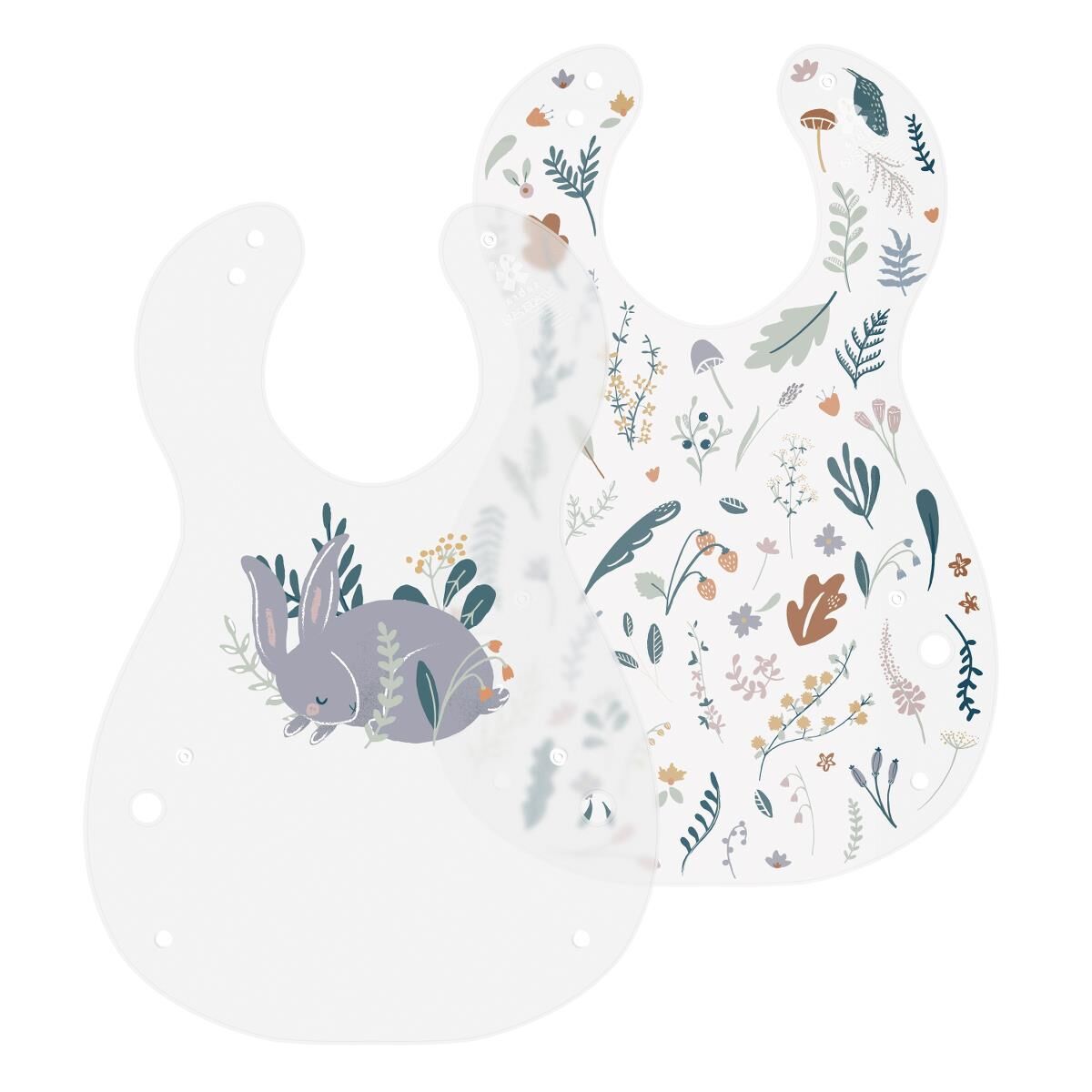 Sebra Kunststoff Lätzchen, 2er Set, Daydream