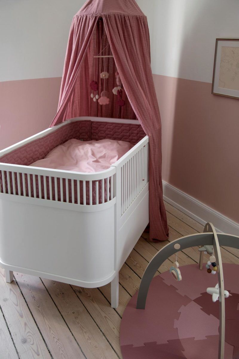 Sebra Bettnestchen abgesteppt „blossom pink“, 360cm im Babybett