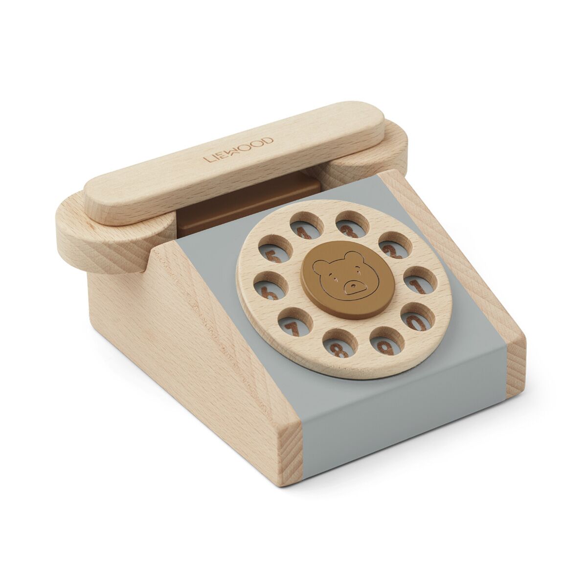 Liewood Spielzeugtelefon Selma „Blue fog multi mix“, Buchenholz