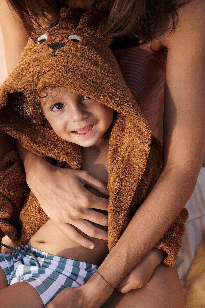 Liewood Lily Bademantel „Hippo / Dusty raspberry mix“, 1-4 Jahre – Bild 7