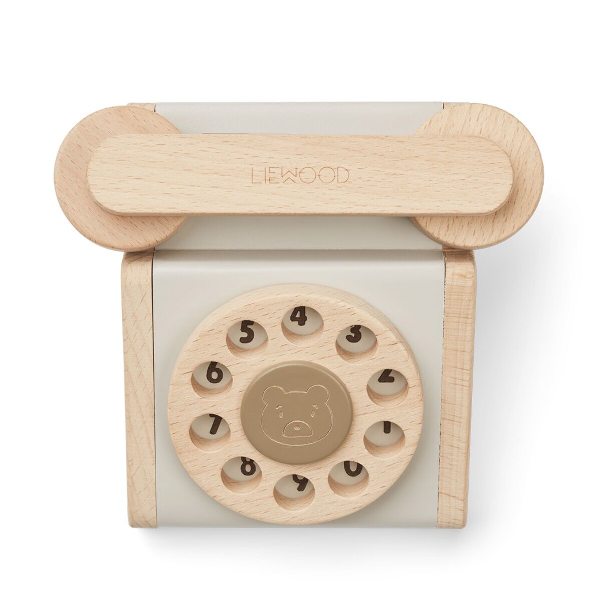 Liewood Spielzeugtelefon Selma „Oat / Sandy mix“, Buchenholz – Bild 2