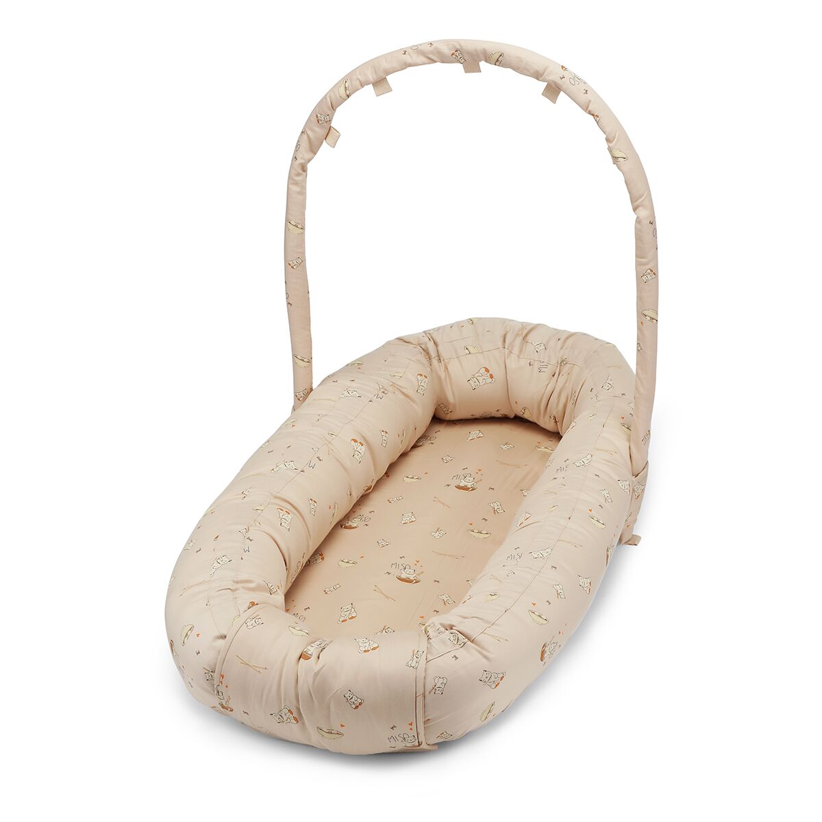 konges slojd Babynest mit Activity-Bogen „Miso Champagne“, 83x43cm
